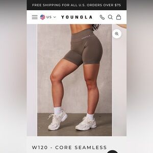 Young LA Taupe Core Seamless Shorts